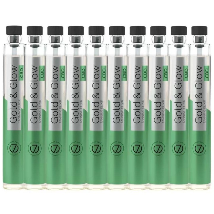 Еликсир за тен, 7suns, Gold & Glow, С CBD, 6 мл, 10 броя