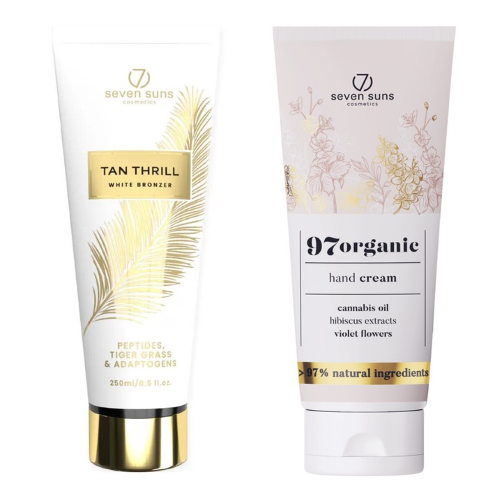Fehér bronzosító 7suns Tan Thrill 250ml + kézkrém szett 75ml