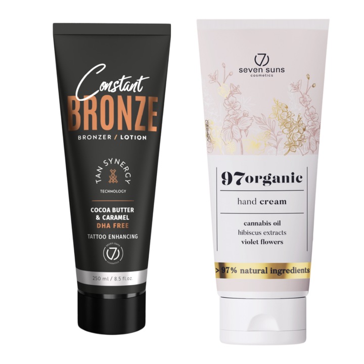 7suns Constant Bronze önbarnító testápoló 250ml + kézkrém szett 75ml