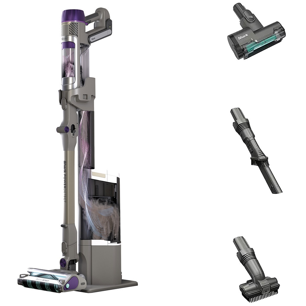 Aspirator vertical fara fir 2in1 Shark IP3251EUT, DetectClean & Empty Pet Flexology, 380W, 21.6V, 0.7L, autonomie 70 min, statie golire 3in1 Anti-Odour, Dirt/Floor/Edge Detect, Rev