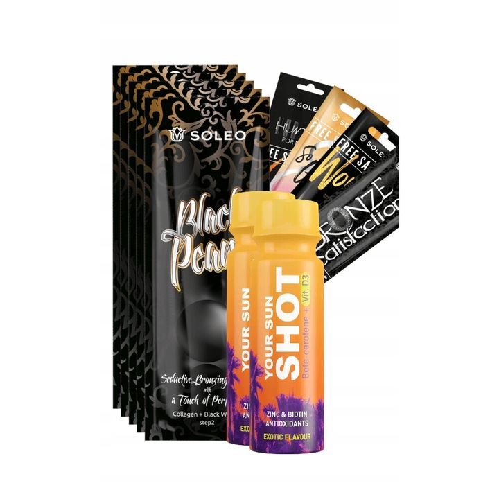 Soleo Black Pearl Classic Bronzosító Készlet 5x15ml, 4x Minta, Jázmin Illat, Normál Bőrre