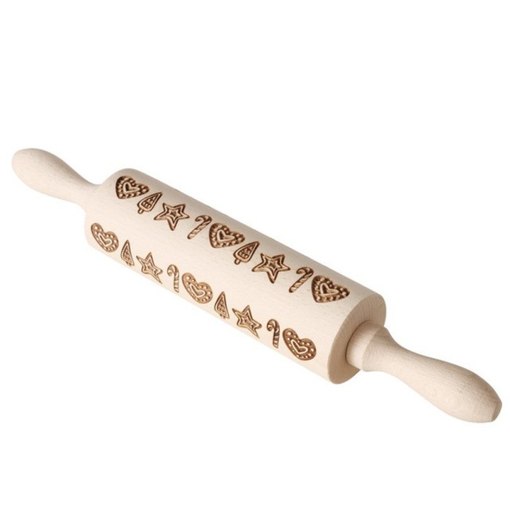 Rola de Craciun gravata cu model BAKERY