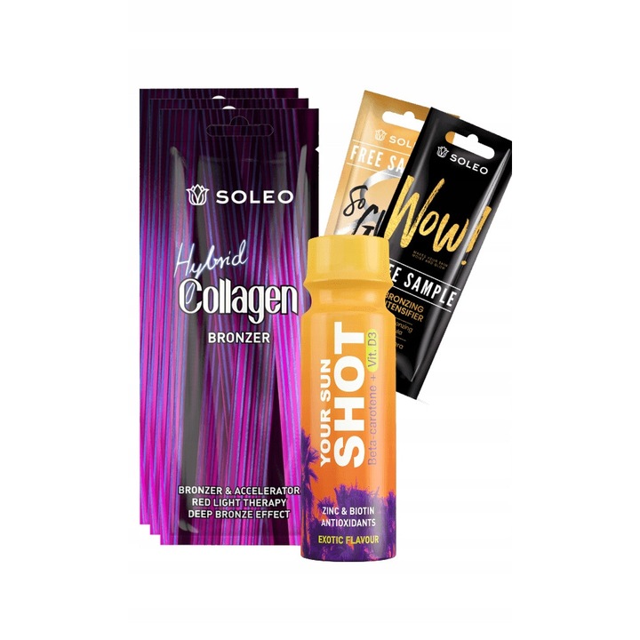 Soleo Collagen Hybrid Bronzosító Szett 3x15ml, maracuja illatú, normál bőrre