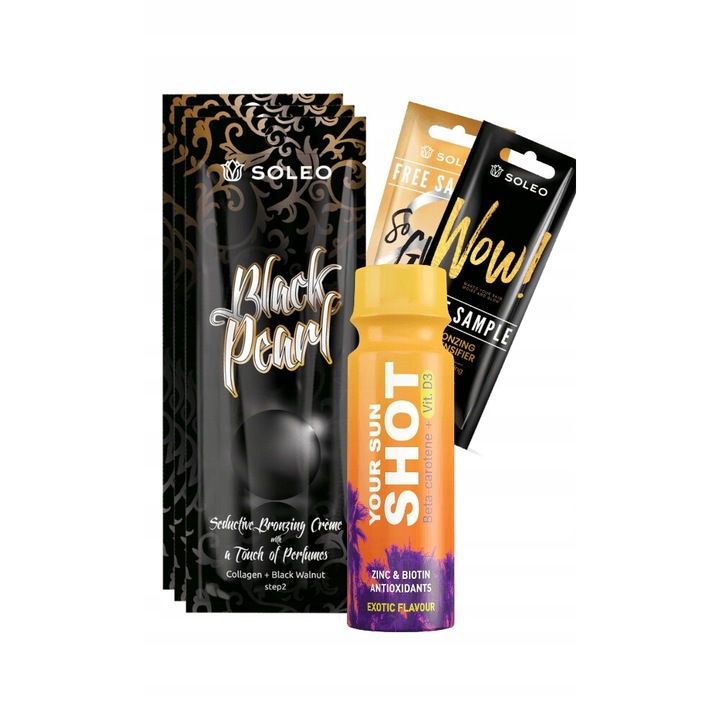 Soleo Black Pearl Classic Bronzer szett 3x15ml, jázmin illattal, normál bőrre, uniszex