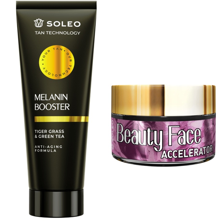 Booster autobronzant Soleo Tan Melanin, accelerator bronzare, 200ml, pentru piele normala, unisex