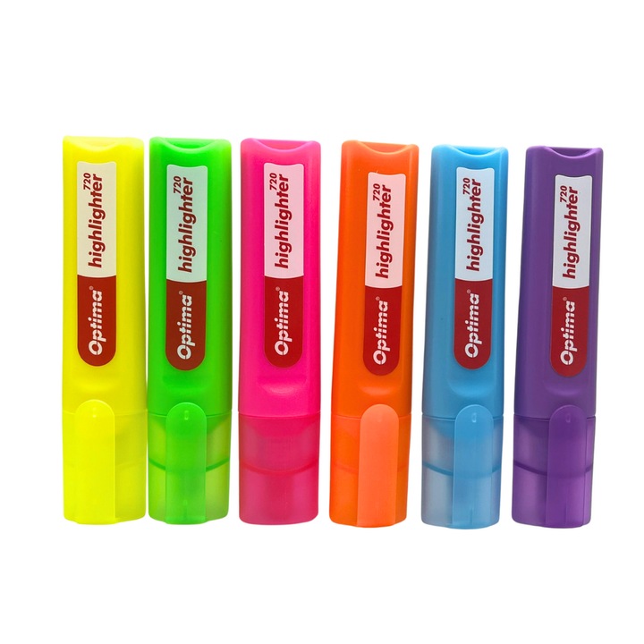 Kiemelő, széles hegy 1-4mm, Optima 720 - 6 szín/készlet