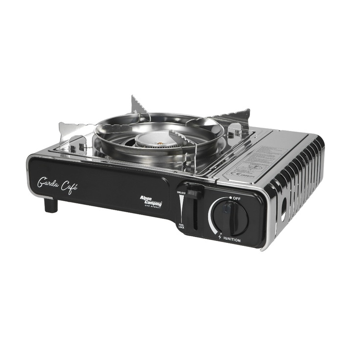 Alpen Camping Grand Cafe turista kályha, 2,2 kW, fekete