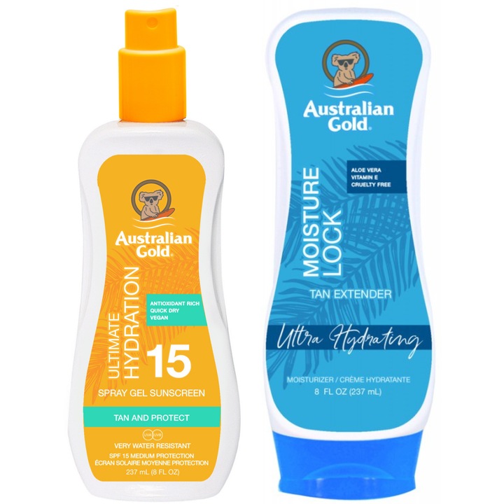 Gel autobronzant Australian Gold cu SPF15, 237 ml, incolor, pentru piele normala