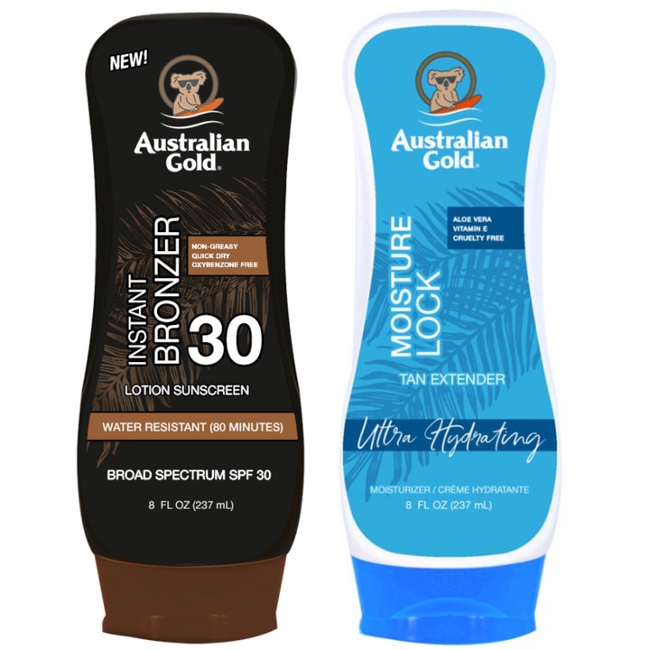 Australian Gold önbarnító balzsam bronzosítóval SPF30, 237 ml, hidratáló, normál bőrre