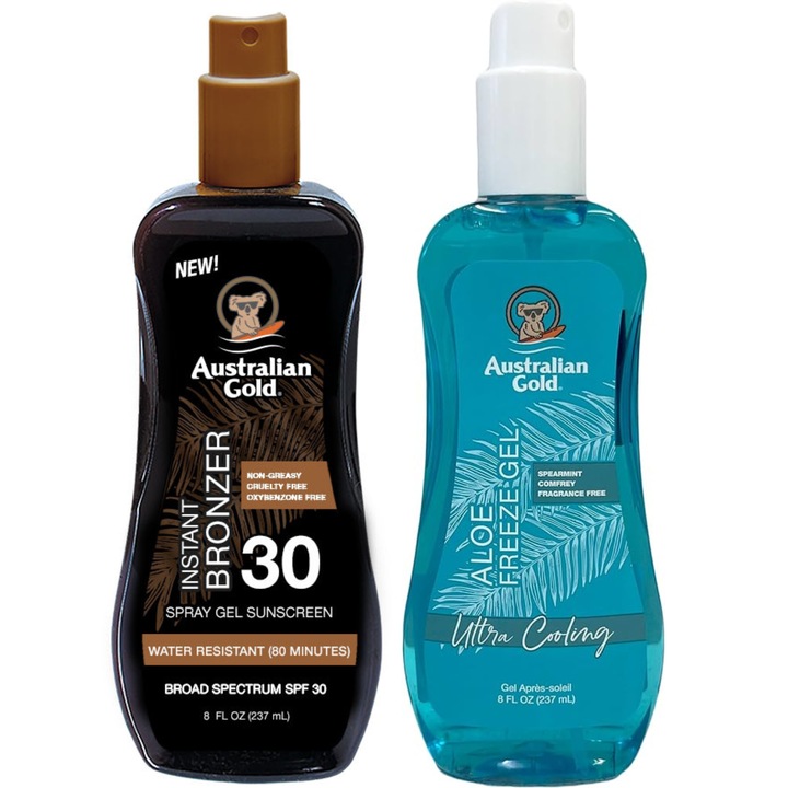 Gel de spray autobronzant Australian Gold SPF30, bronzer, 237 ml, unisex