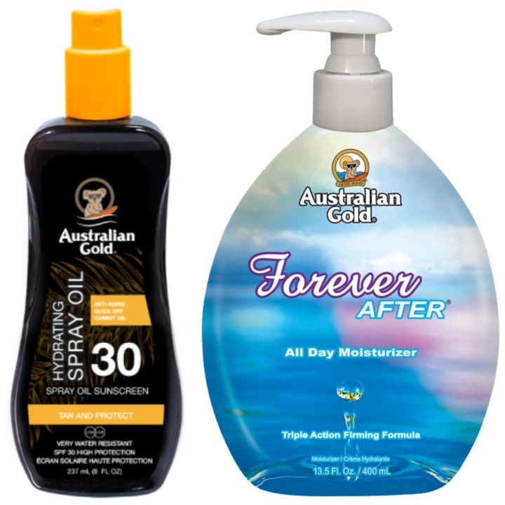 Ausztrál sárgarépaolaj SPF30-cal, 400ml, hidratáló, nyaralási illattal