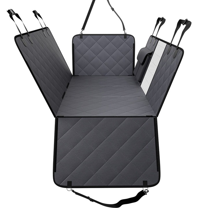 Husa protectie bancheta pentru transport caini/pisici, max 180 kg, sezut 1360 x 615 mm, 2 x buzunare, XL, 8 straturi, Impermeabila