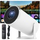 Игрова конзола с видео проектор, 4k, с дистанционно управление, WiFi, bluetooth, автоматична корекция на изображението, вграден високоговорител, HDMI, USB, бяла
