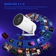 Игрова конзола с видео проектор, 4k, с дистанционно управление, WiFi, bluetooth, автоматична корекция на изображението, вграден високоговорител, HDMI, USB, бяла