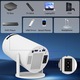 Игрова конзола с видео проектор, 4k, с дистанционно управление, WiFi, bluetooth, автоматична корекция на изображението, вграден високоговорител, HDMI, USB, бяла