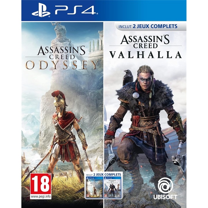 PS4-re összeállított Assassin's Creed Odyssey és Assassin's Creed Valhalla játékok