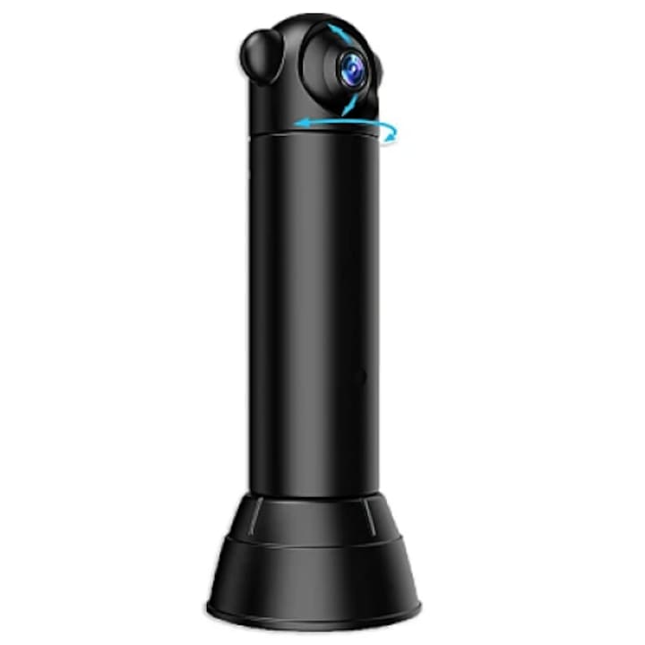 Mini camera de supraveghere SX82, Kludoo, WiFi, tip baby monitor, HD, infrarosu, senzor de miscare, negru