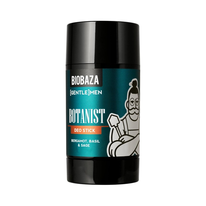 Deodorant stick cu ulei de bergamota & busuioc si extract de salvie, Botanist, BIOBAZA GENTLE[MEN], 50 ml