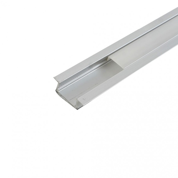 Profil din aluminiu pentru banda LED Lightex, PR0217, 8/10mm, Pentru ...