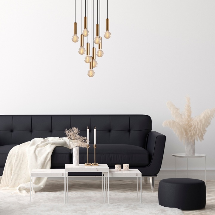 Lustra Model Tempo, Caramiziu, 50x50x136 cm