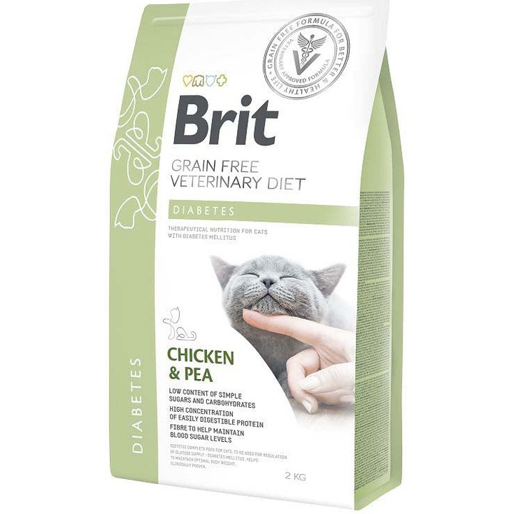 Hrana uscata pentru pisici Brit gain Free VD, Diabetic, 2 kg