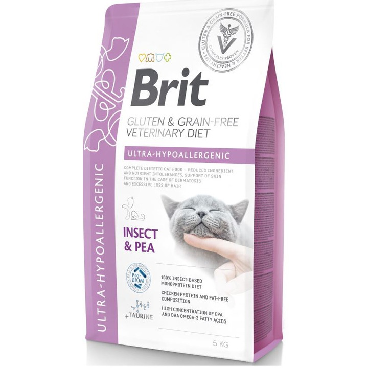 Hrana uscata pentru pisici Brit gain Free VD, Ultra Hypoallergenic, 5 kg