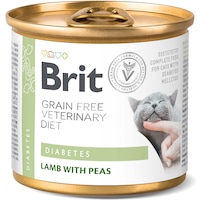 Hrana umeda pentru pisici, conserva, Brit gain Free VD, Diabetes, 6x200 g