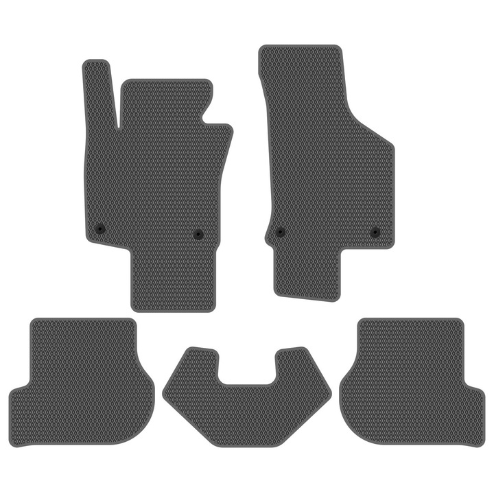 Set Covorase Auto dedicate Volkswagen Scirocco III (2008-2013) Hatchback all seasons perfect compatibile, 5 piese, Gri