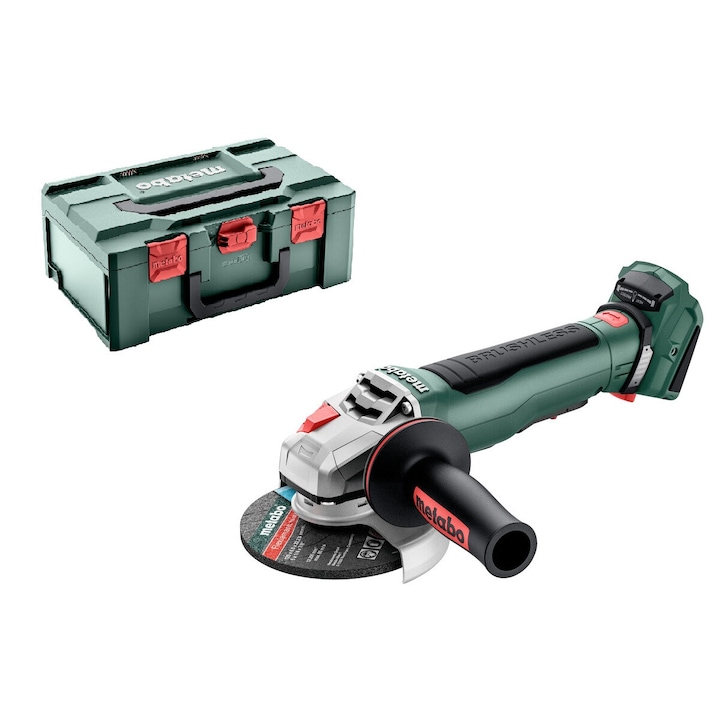 Polizor unghiular Metabo WPB 18 LT BL 11-125, 125 mm, 18V, 10000 rpm, fara baterie si incarcator, in carcasa metaBOX