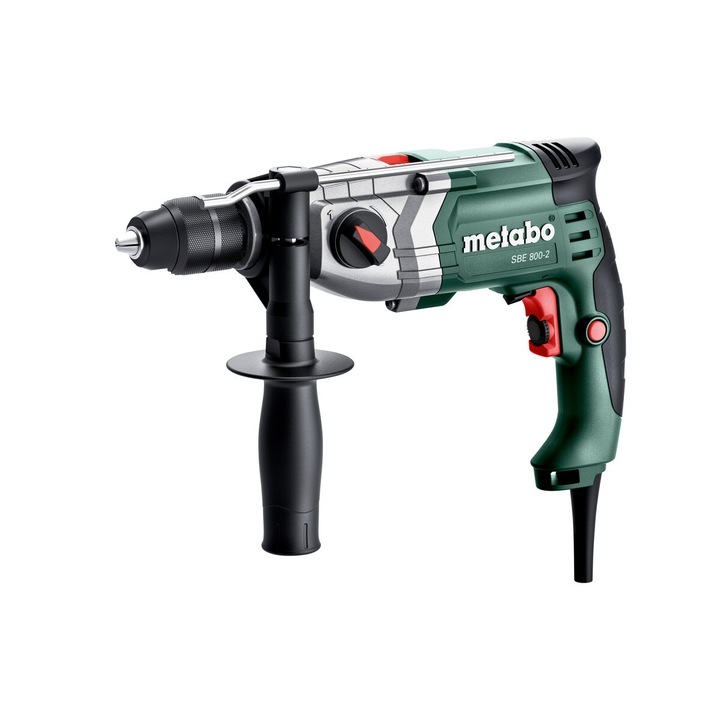 Винтоверт Metabo SBE 800-2, Ударен, 800W, 2 скорости, 3200 об/мин, за бетон