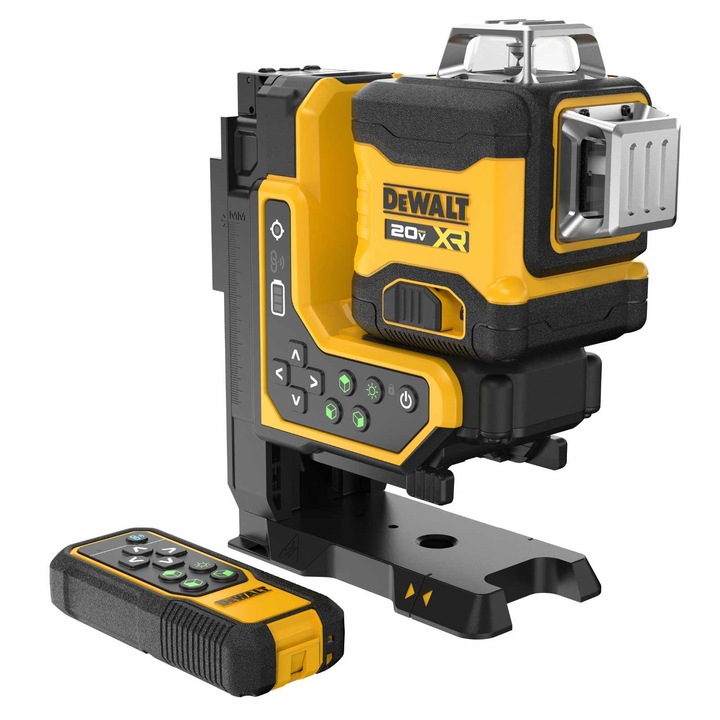 Лазерен нивелир DeWalt 18V 3x360, зелен лъч, дистанционно, без батерии и зарядно