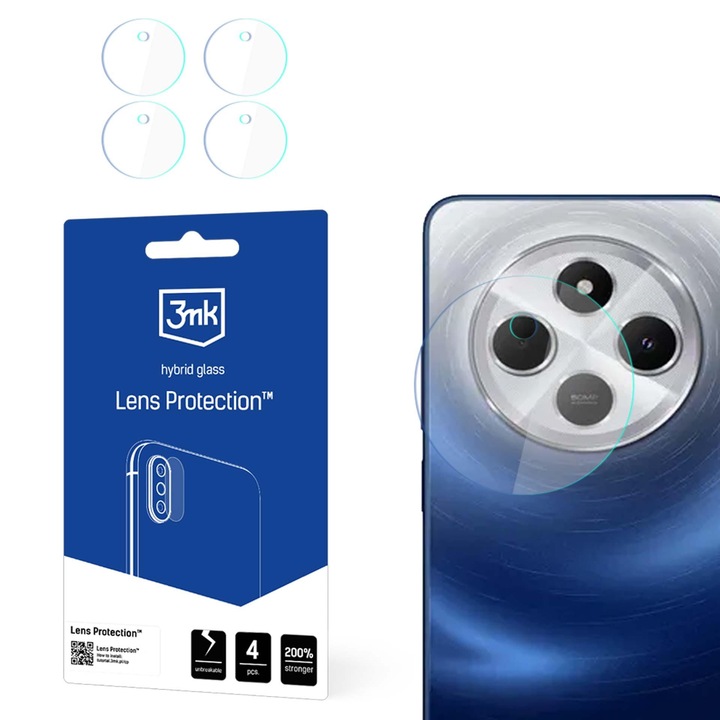 Комплект 4x Стъклен протектор за обектив 3mk Lens Protection за Xiaomi Redmi 14C