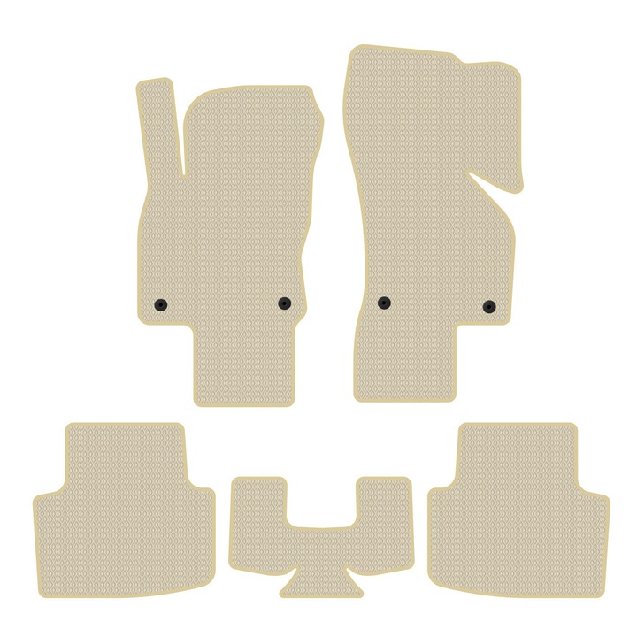 Set Covorase Auto dedicate Volkswagen Passat B8 VIII (2014-2019) Combi all seasons perfect compatibile, 5 piese, Bej Deschis