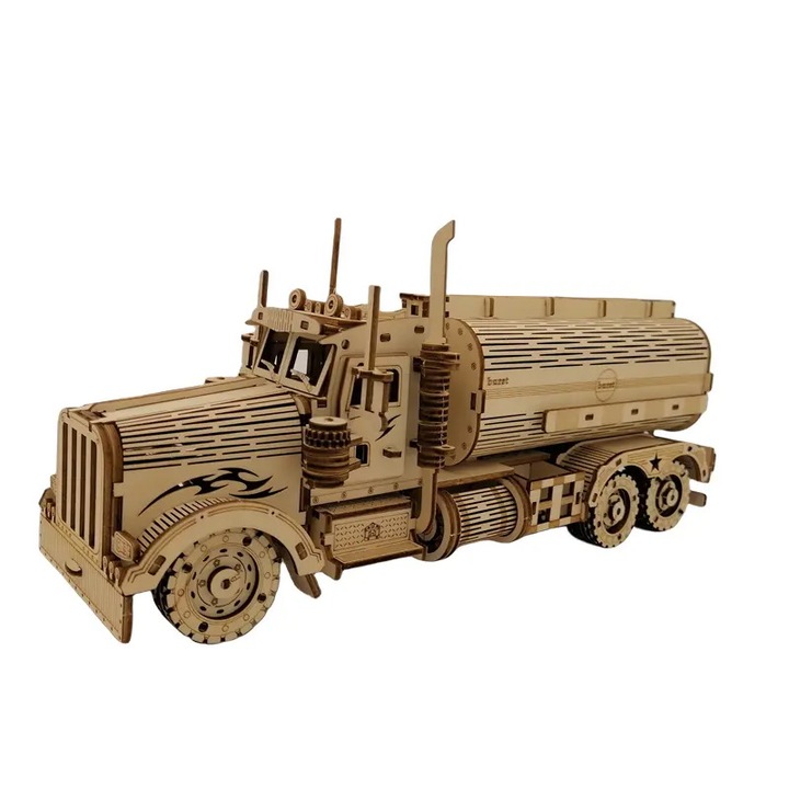 3D fa puzzle, gyerekeknek és felnőtteknek, Tanker modell