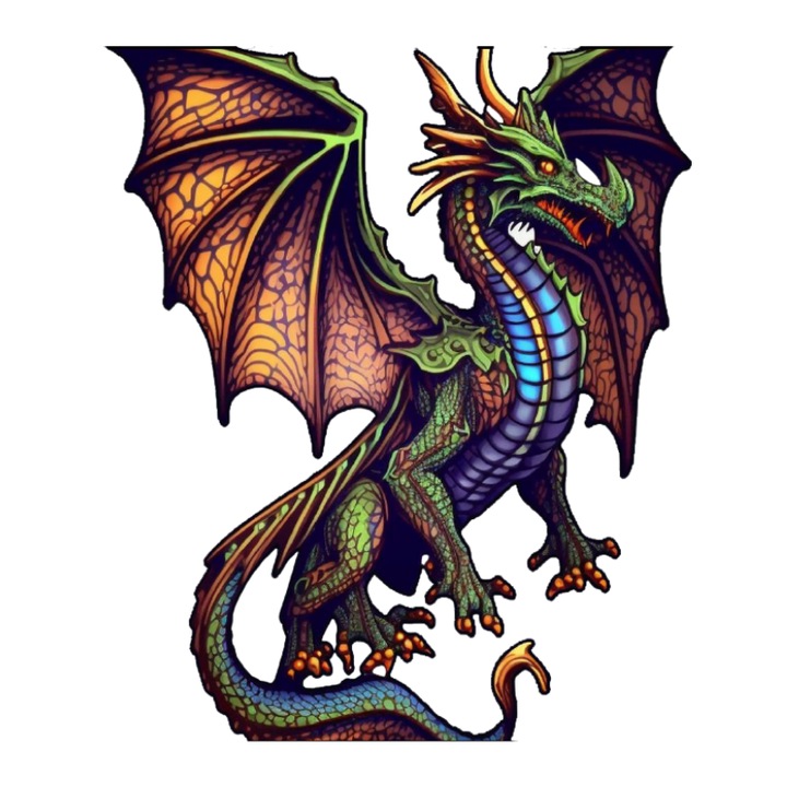 2D fa puzzle, Gyerekeknek és felnőtteknek is alkalmas, Sárkány modell