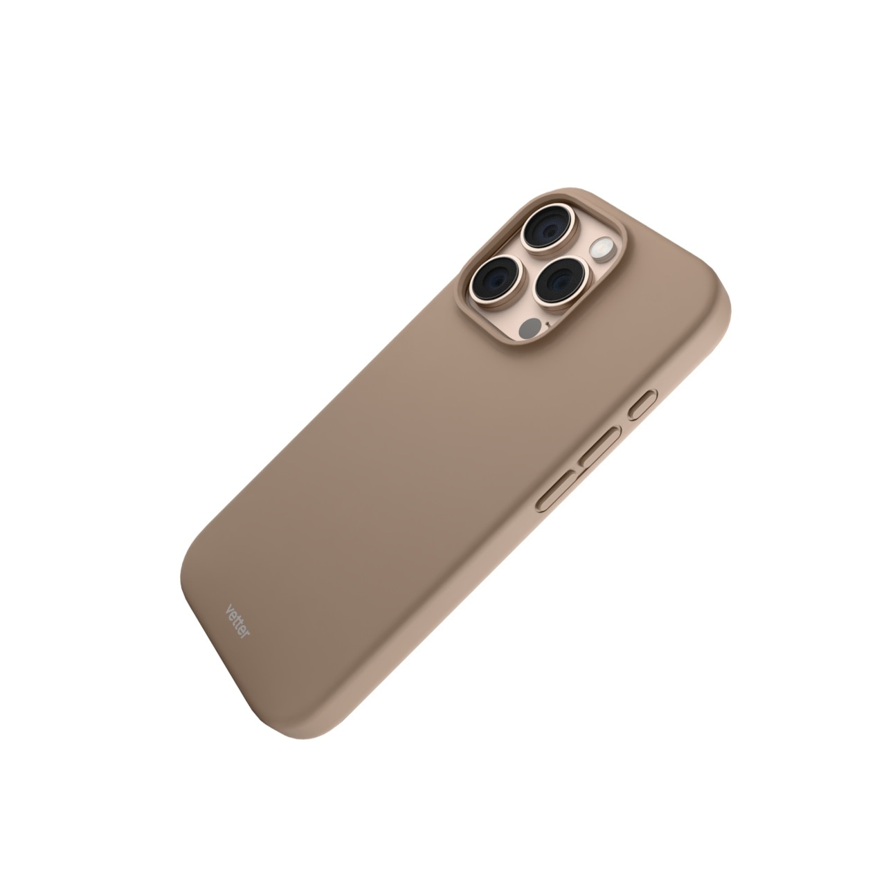 Husa pentru iPhone 16 Pro, Vetter, Clip-On Soft Touch Silk Series, Compatibil MagSafe, Desert Titanium