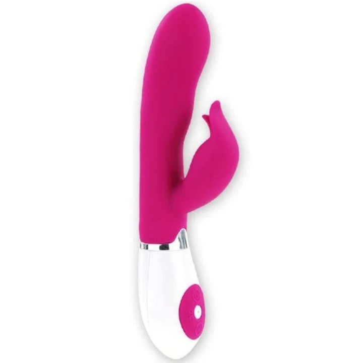 Vibrator Pretty Love, 30 impulsuri de vibratie, lilac si alb, 21x3.1cm