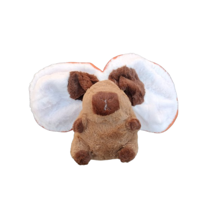 Capibara de Plus cu fermoar, portocala VICTINY® maro / portocaliu/alb 18 cm