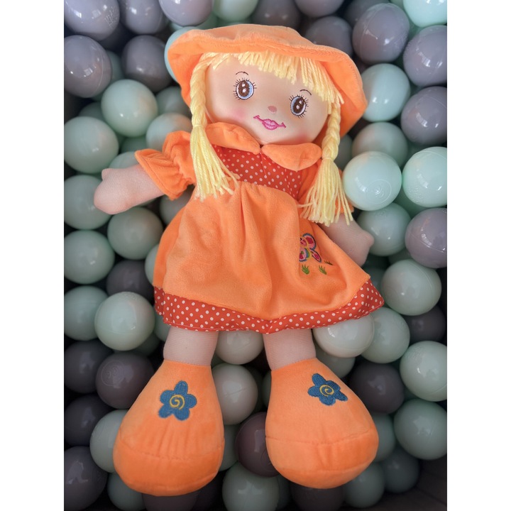 Papusa Material Textil canta Are Mama o fetita 50 cm