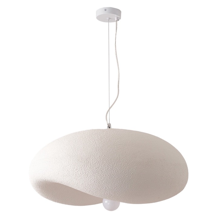 Lampa suspendata STONE FLAT alba, lungime 40 cm - Step into Design