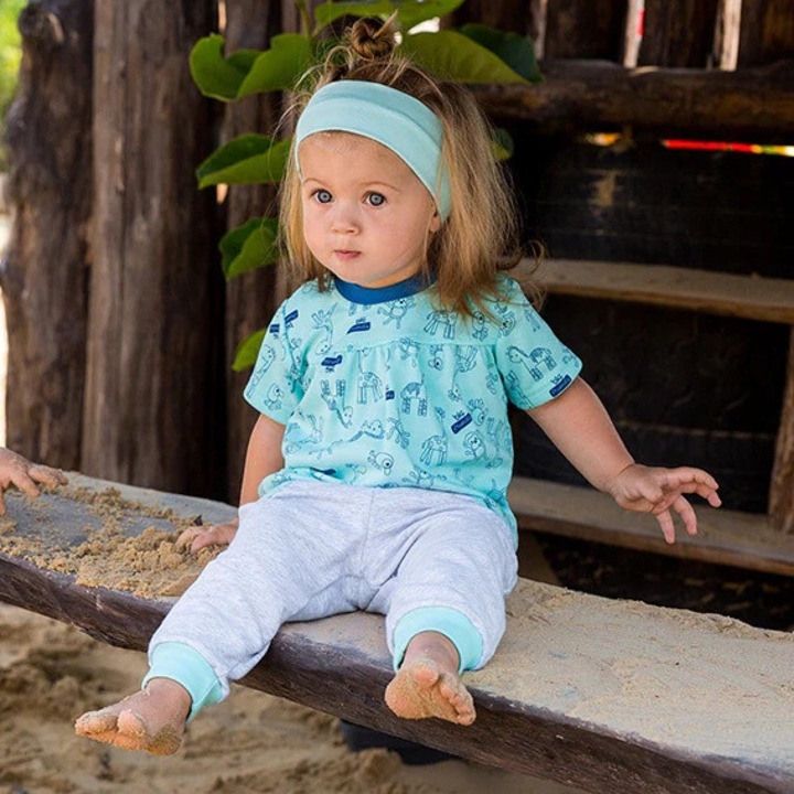 EEVI póló - Savanna, Türkizkék, Lányoknak - Türkizkék, Türkiz kék