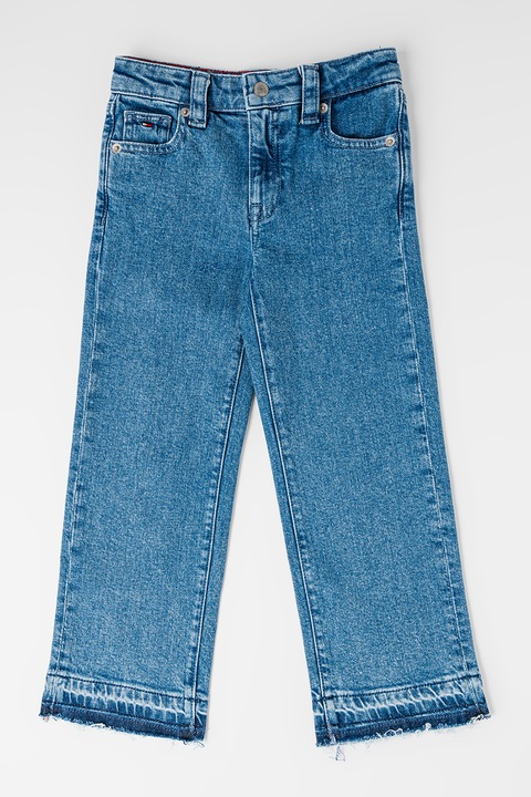 Tommy Hilfiger, Straight fit farmernadrág, Melange kék, 152 CM