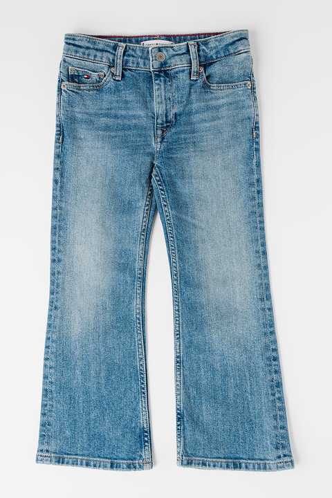 Tommy Hilfiger, Straight fit farmernadrág, Melange világoskék, 128 CM