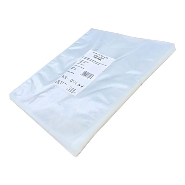 Pungi vidat/vacuum netede, pentru masini de vidat cu camera, 320X350 mm, grosime 65 microni, transparente, set 100 bucati