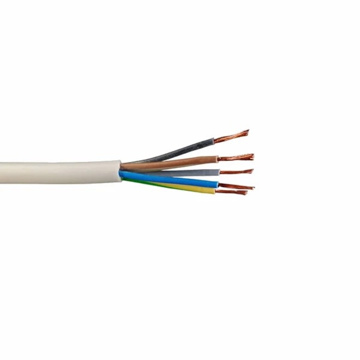 Réz elektromos kábel, hajlékony, MYYM 5x2.5, 100m tekercs, fehér