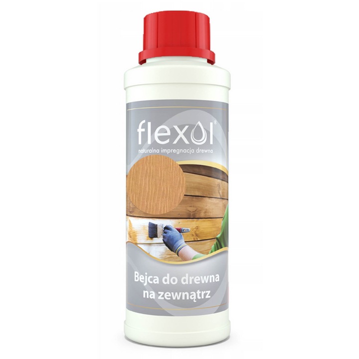Vopsea pentru lemn Flexol, exterior, culoare teak, 0,25L – Protectie si finisaj durabil pentru lemn expus la conditii exterioare