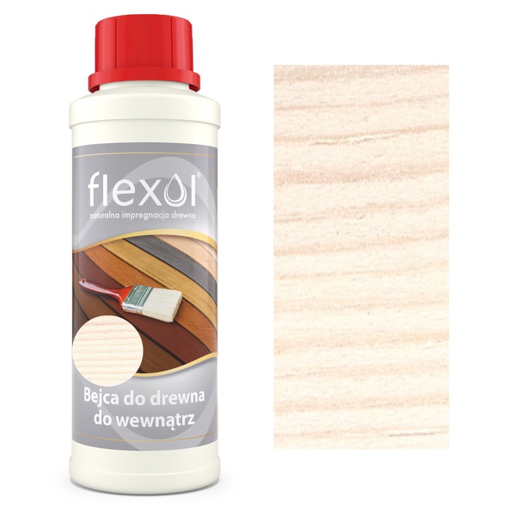 Flexol ökológiai fafesték, fehér, 0,25L – Természetes védelem és elegáns felület beltéri és kültéri fafelületekre