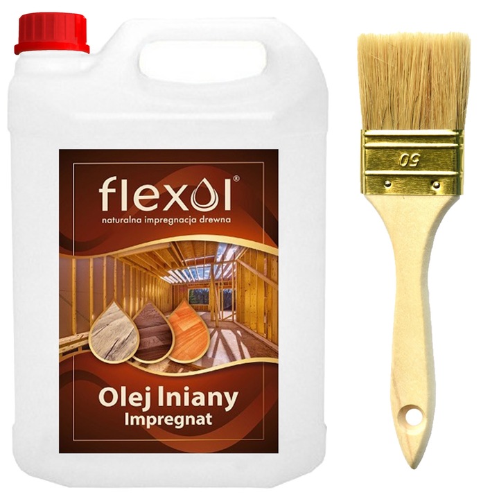 Импрегнация за естествено дърво 4 л, ленено масло, без добавки, естествен цвят – Ефективна защита и консервация за дърво