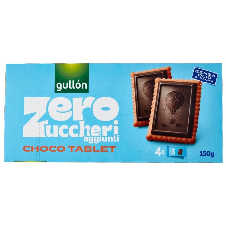 Biscuiti fara zahar Gullon, Choco Tablet, 150g