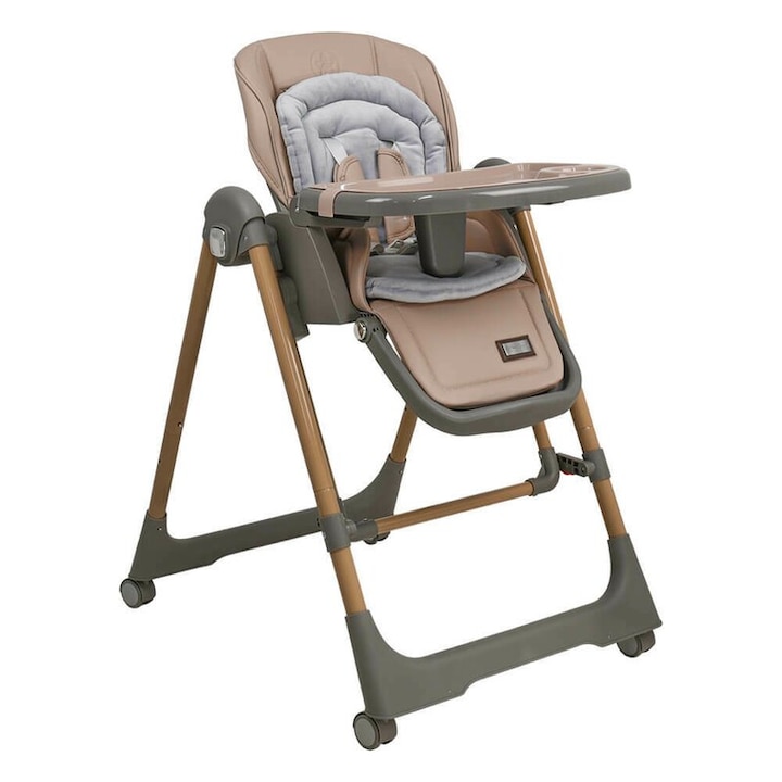 Столче за хранене, Bebe Stars, Nuovo, 2 в 1, Сгъваем, Люлееща функция, До 15 кг, С регулируема и подвижна табла, Съответства на EN14988:2017+A1:2020, 6-36 месеца, Мока